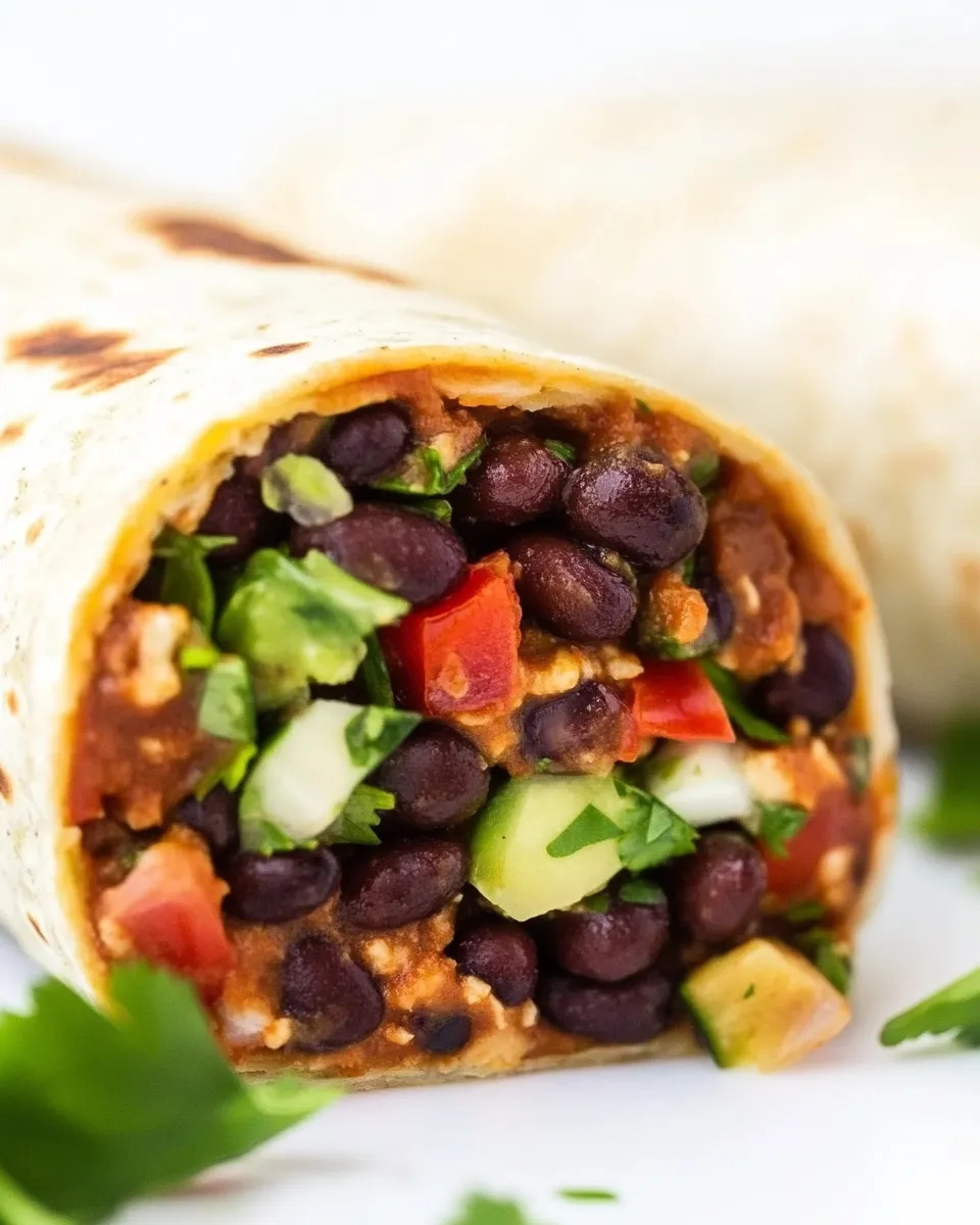 Delicious Black Bean Burrito (Vegan!) image