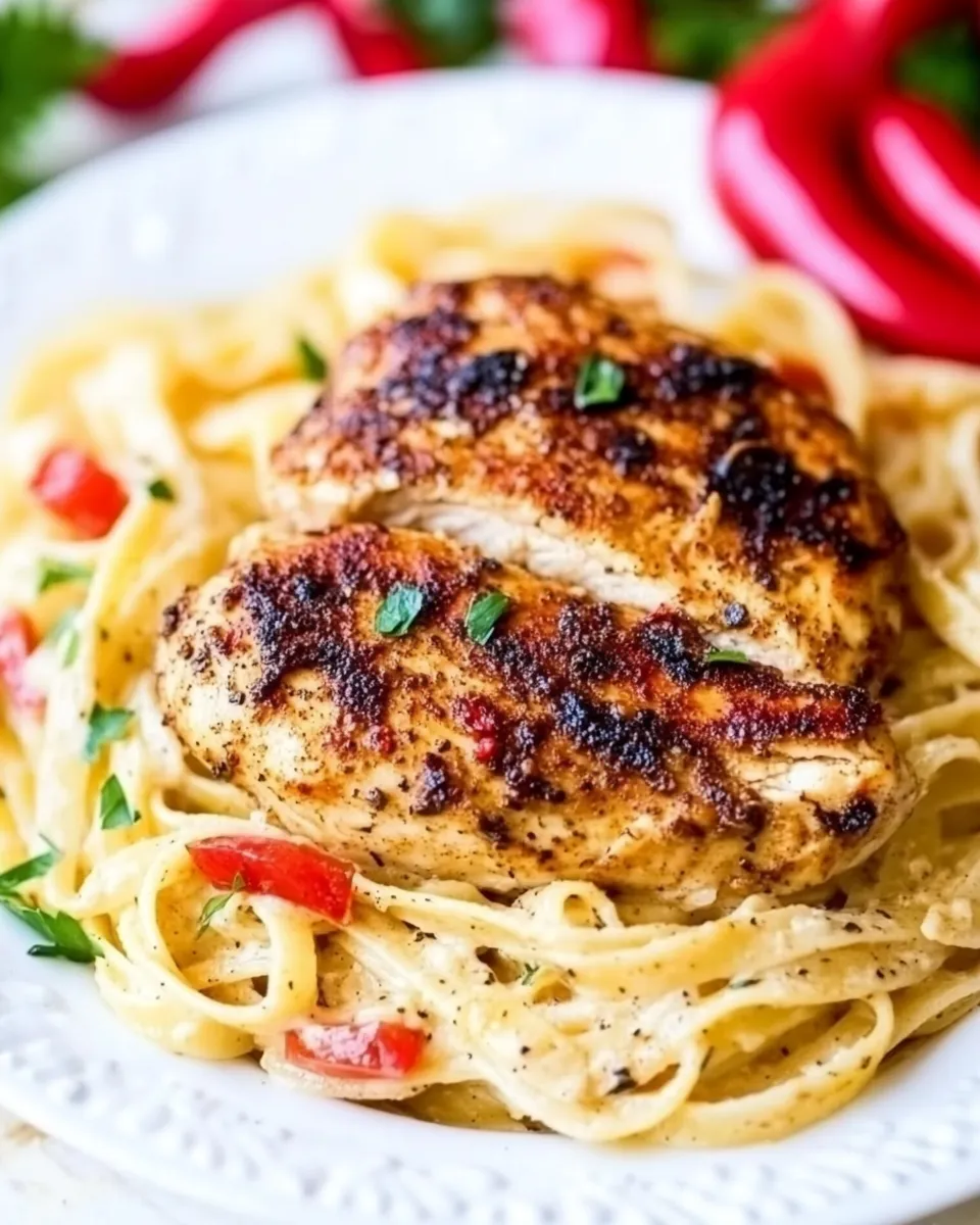 Homemade Blackened Chicken Fettuccine recipe photo