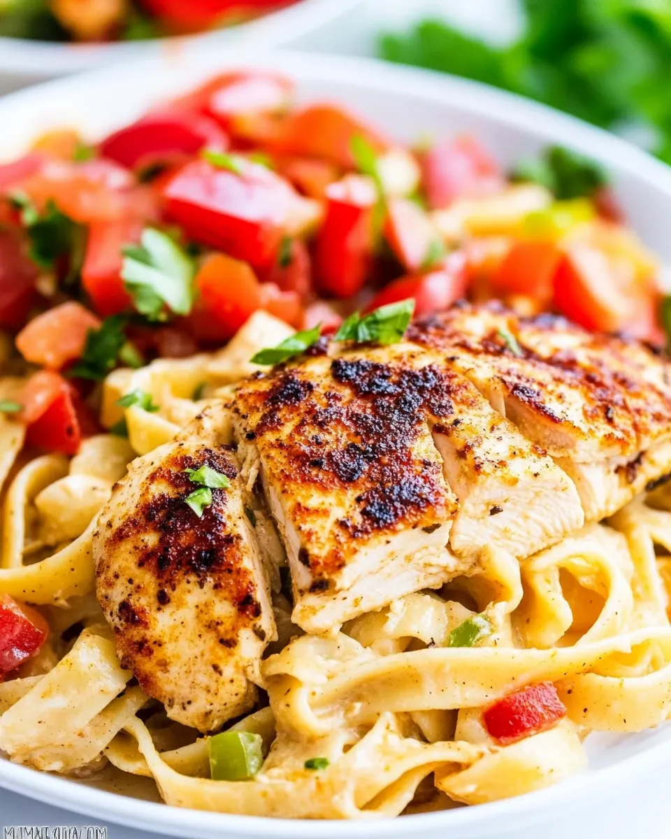 Delicious Blackened Chicken Fettuccine dish photo