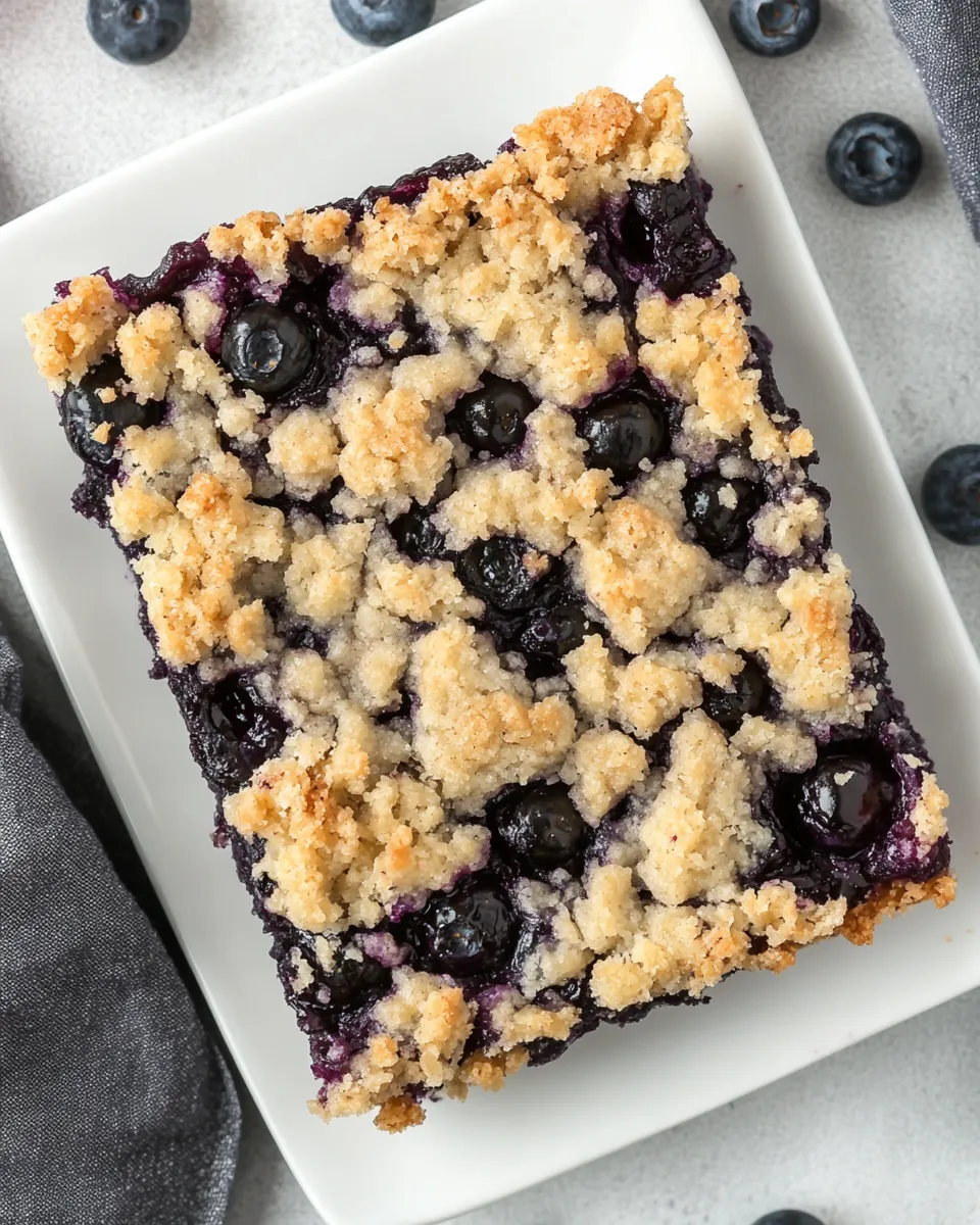 Delicious Blueberry Streusel Bars shot
