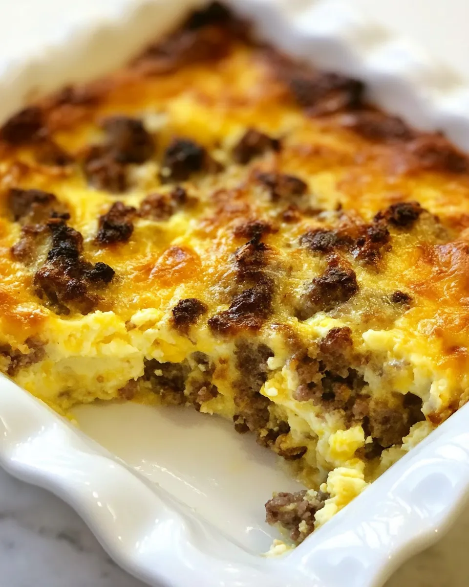 Classic Breakfast Sausage, Egg & Cheese Casserole image