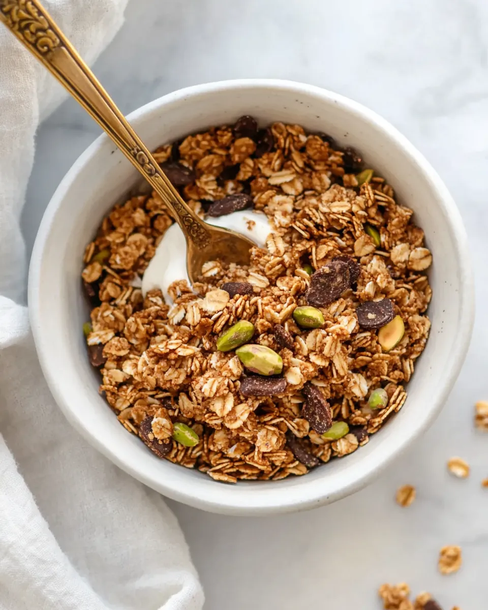Tasty Brown Butter Pistachio Cookie Granola. picture