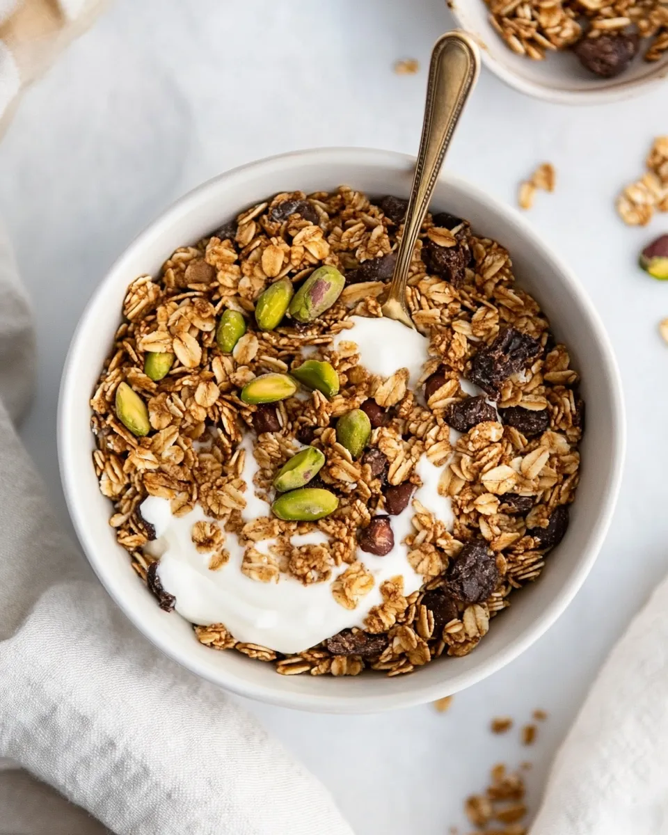 Classic Brown Butter Pistachio Cookie Granola. recipe photo