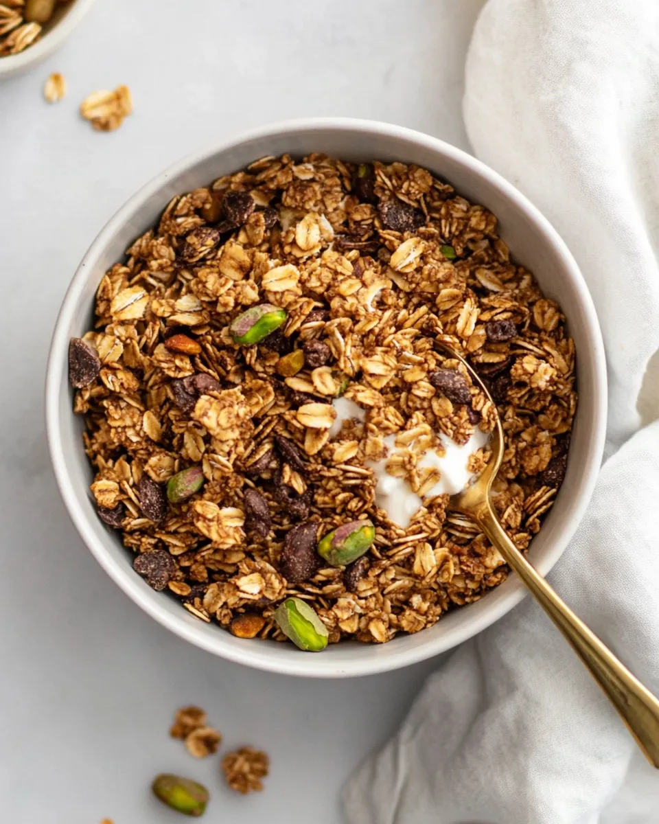 Easy Brown Butter Pistachio Cookie Granola. picture