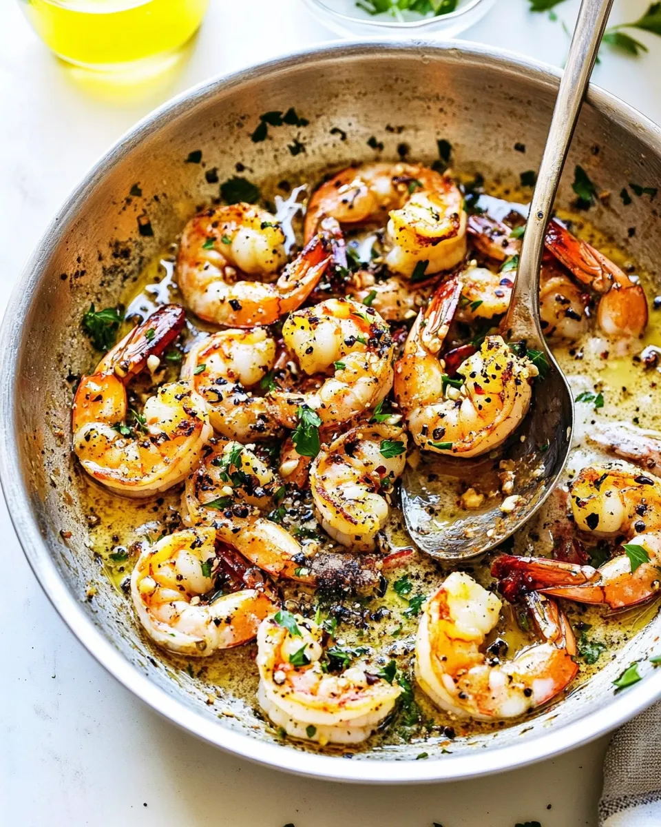 Delicious Brown Butter Spicy Garlic Shrimp image