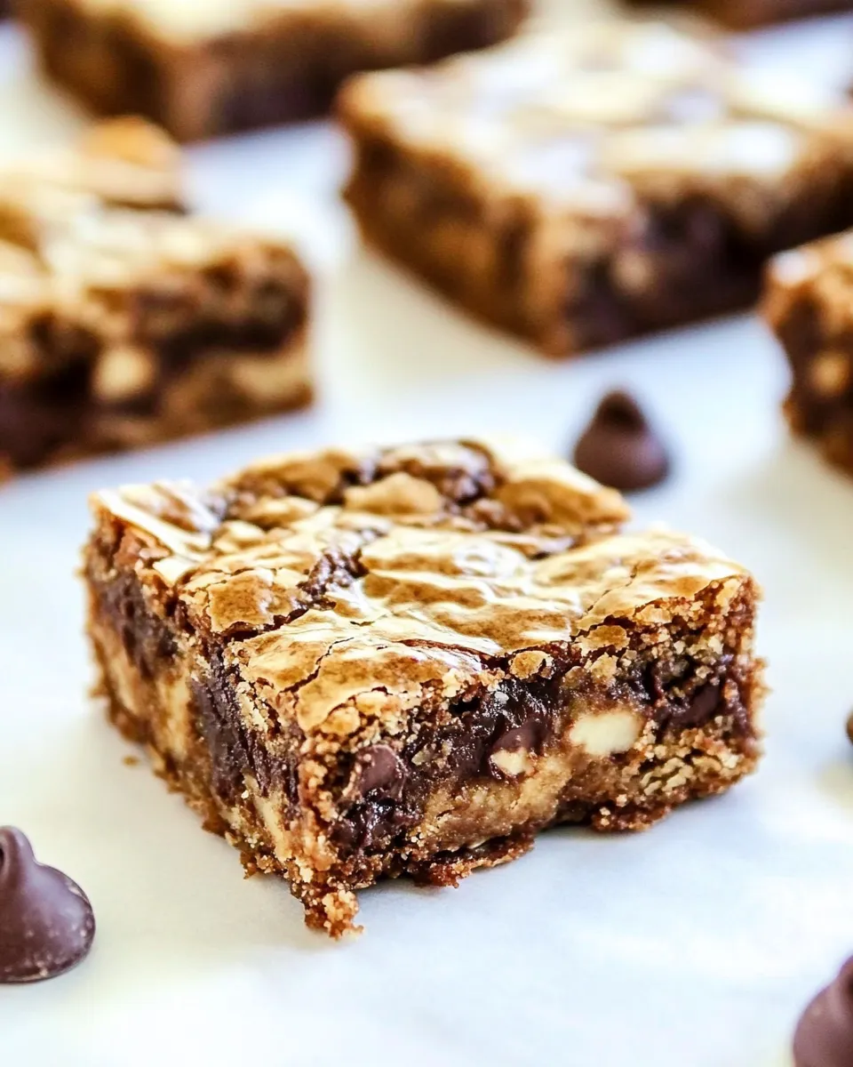 Homemade Brown Butter Walnut Chocolate Chip Blondies photo