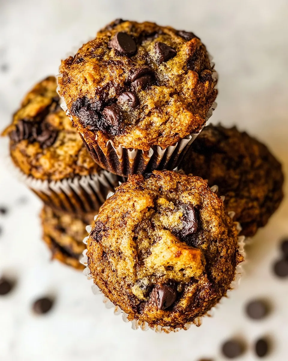 Sweet Brown Sugar Chocolate Chip Muffins. food shot