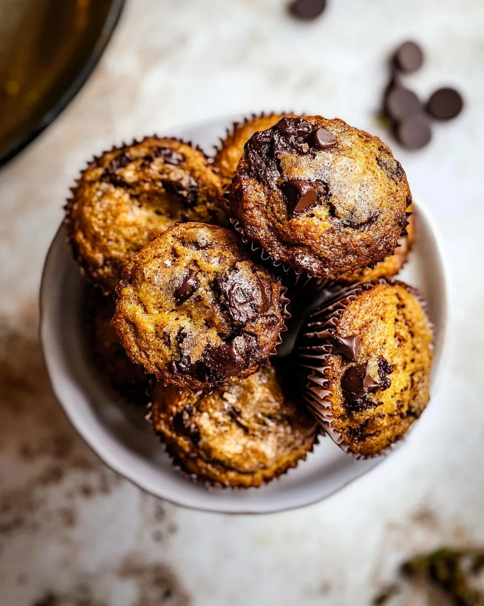 Classic Brown Sugar Chocolate Chip Muffins. photo