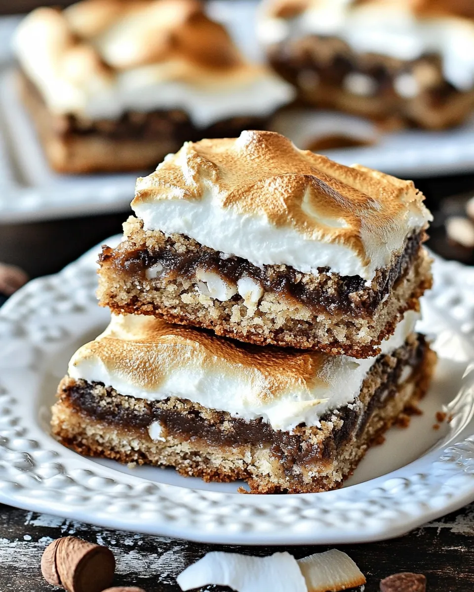 Homemade Brown Sugar Meringue Coconut Cookie Bars photo