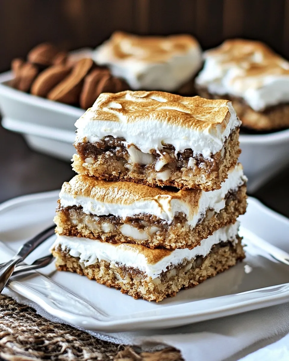 Delicious Brown Sugar Meringue Coconut Cookie Bars image