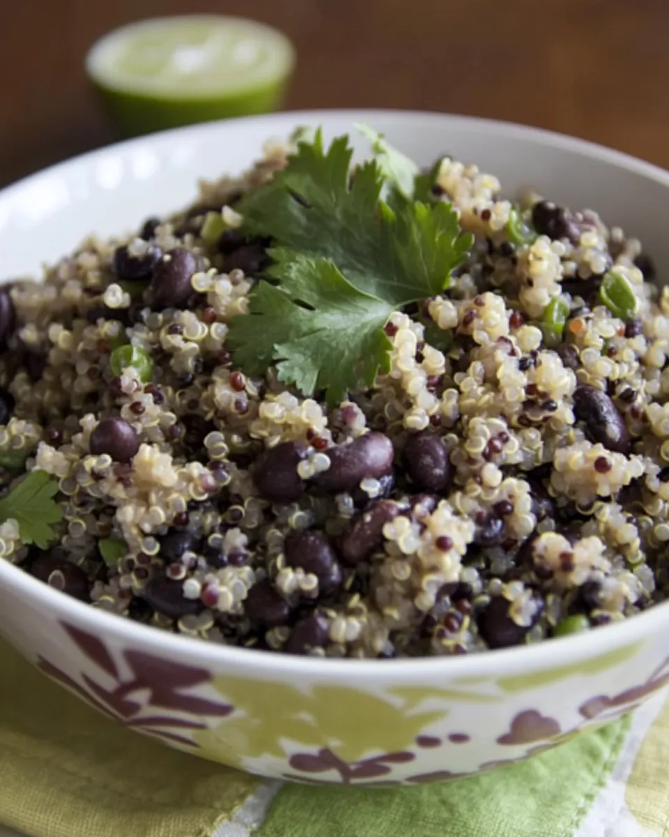 Healthy Budget-Friendly Black Beans & Quinoa for Food Bloggers Against Hunger shot