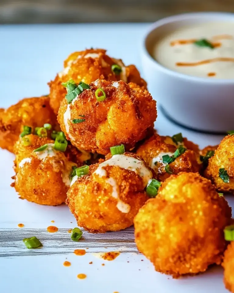 Simple Buffalo Cauliflower with Spicy Tahini Ranch. shot