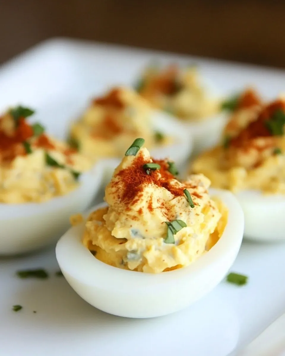 Easy Buffalo Deviled Eggs recipe photo