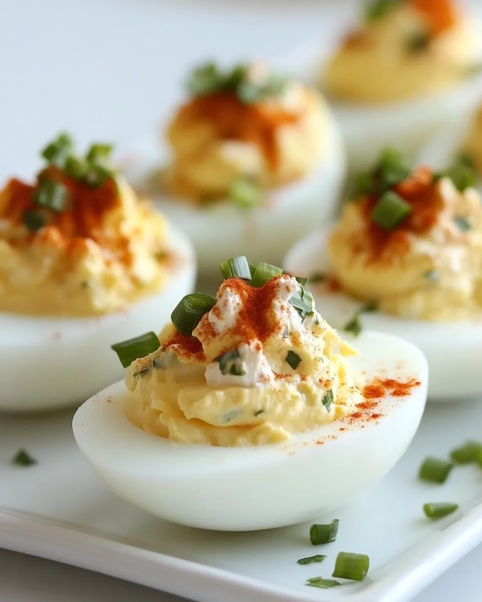 Delicious Buffalo Deviled Eggs shot