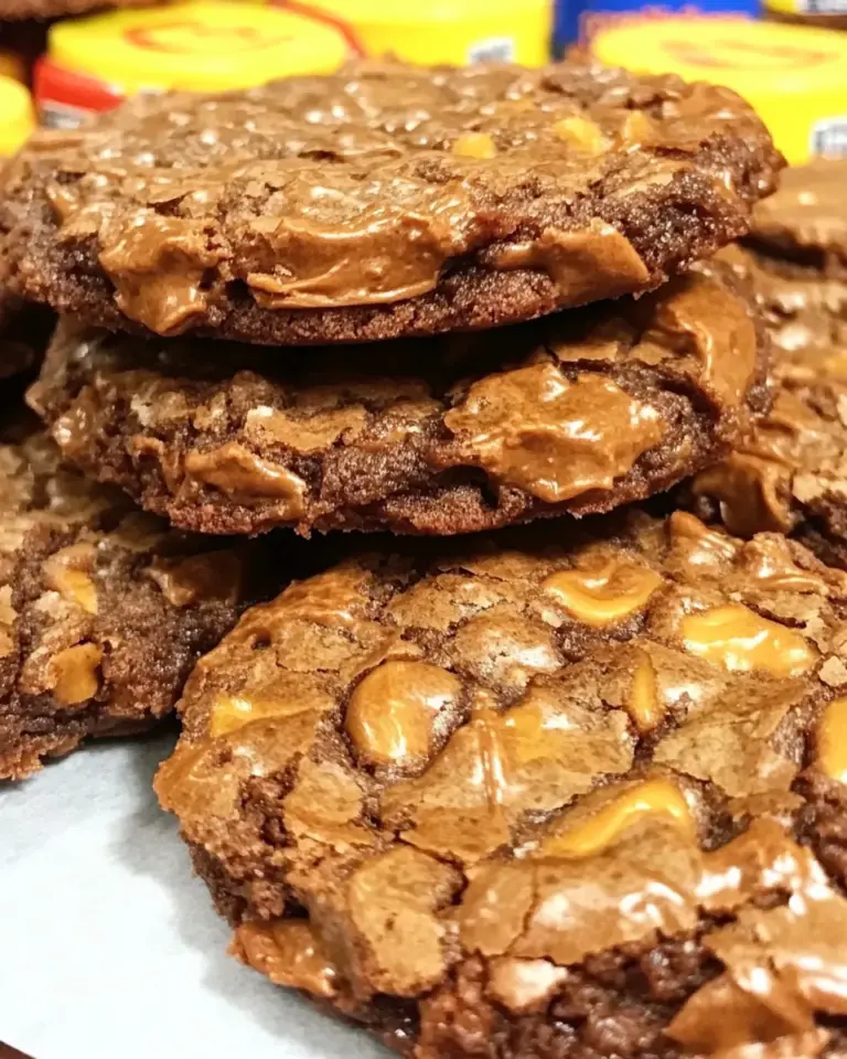 Homemade Butterfinger Brownie Cookies photo