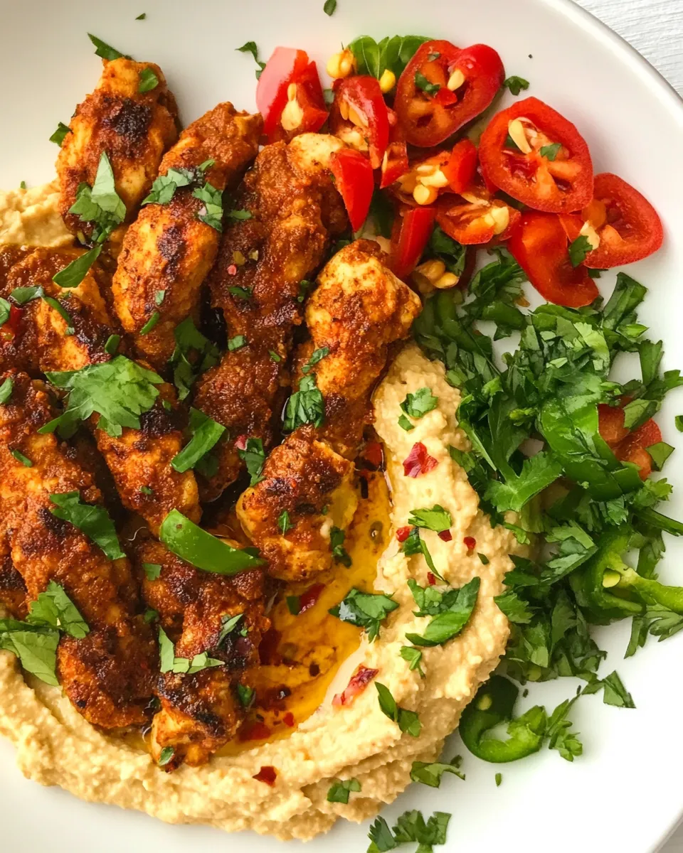 Easy Cajun Chickenwith Hummus photo