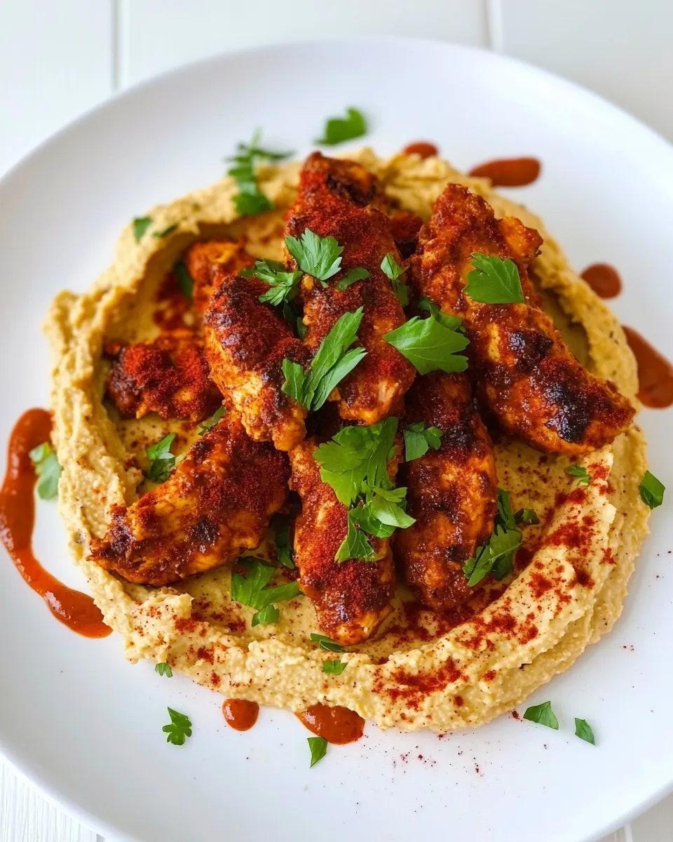 Best Cajun Chickenwith Hummus recipe shot