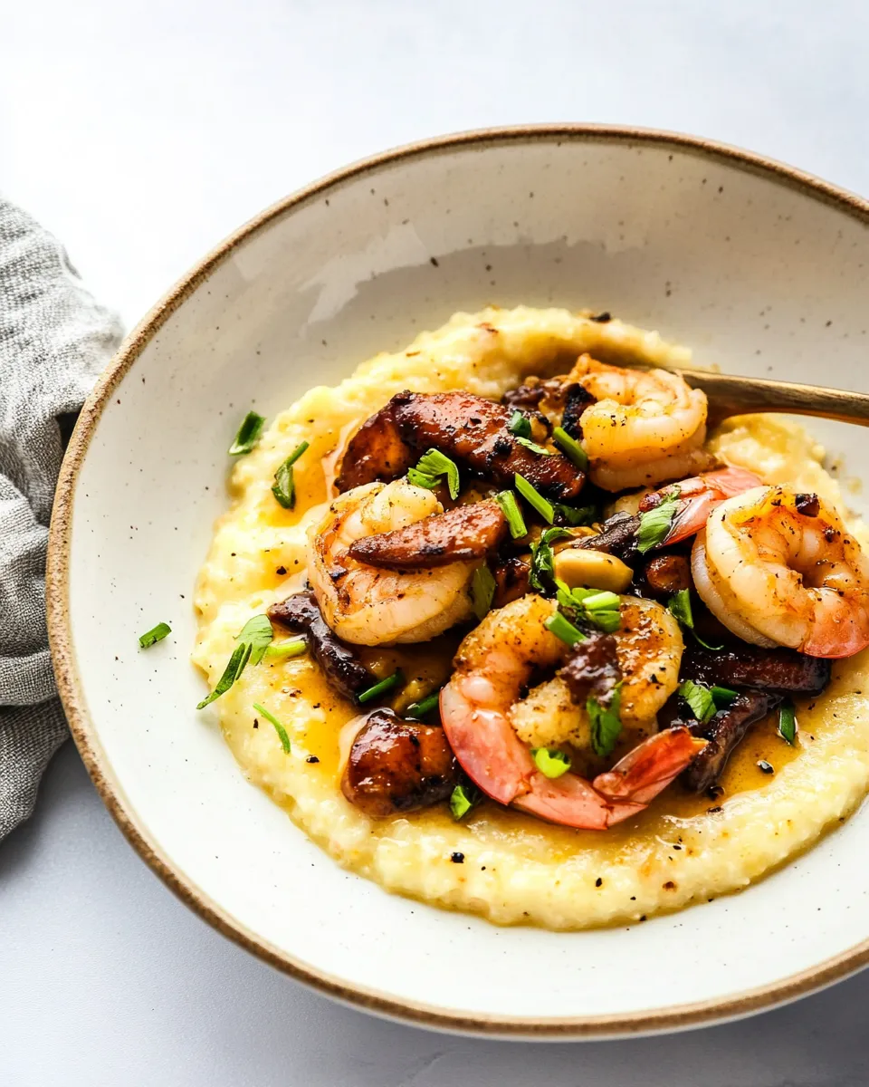 Homemade Cajun Honey Butter Shrimp and Grits photo