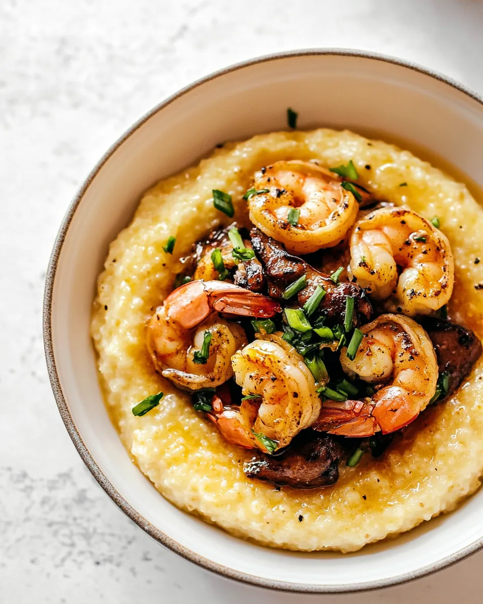 Delicious Cajun Honey Butter Shrimp and Grits shot