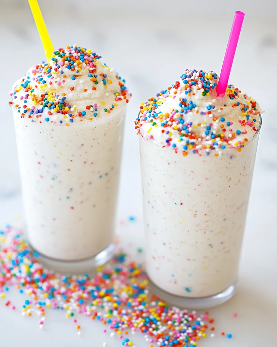 Homemade Cake Batter Milkshakes 3 Ingredient Recipe photo