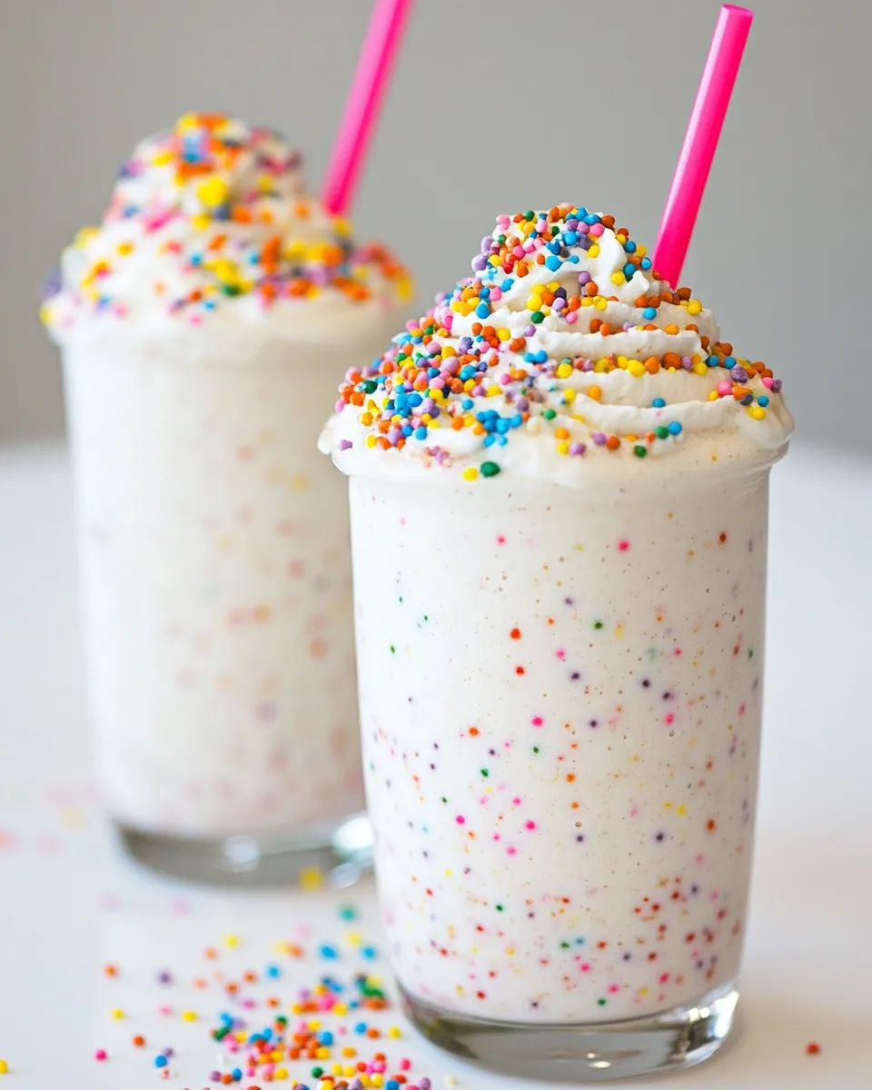 Delicious Cake Batter Milkshakes 3 Ingredient Recipe image