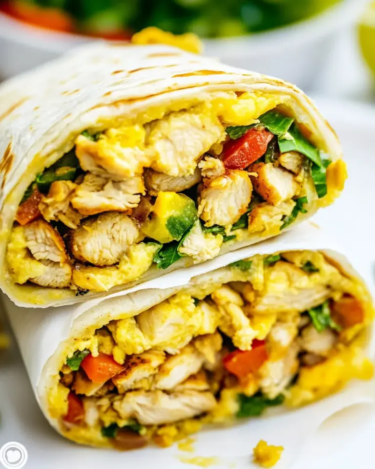Homemade California Chicken Breakfast Burrito photo