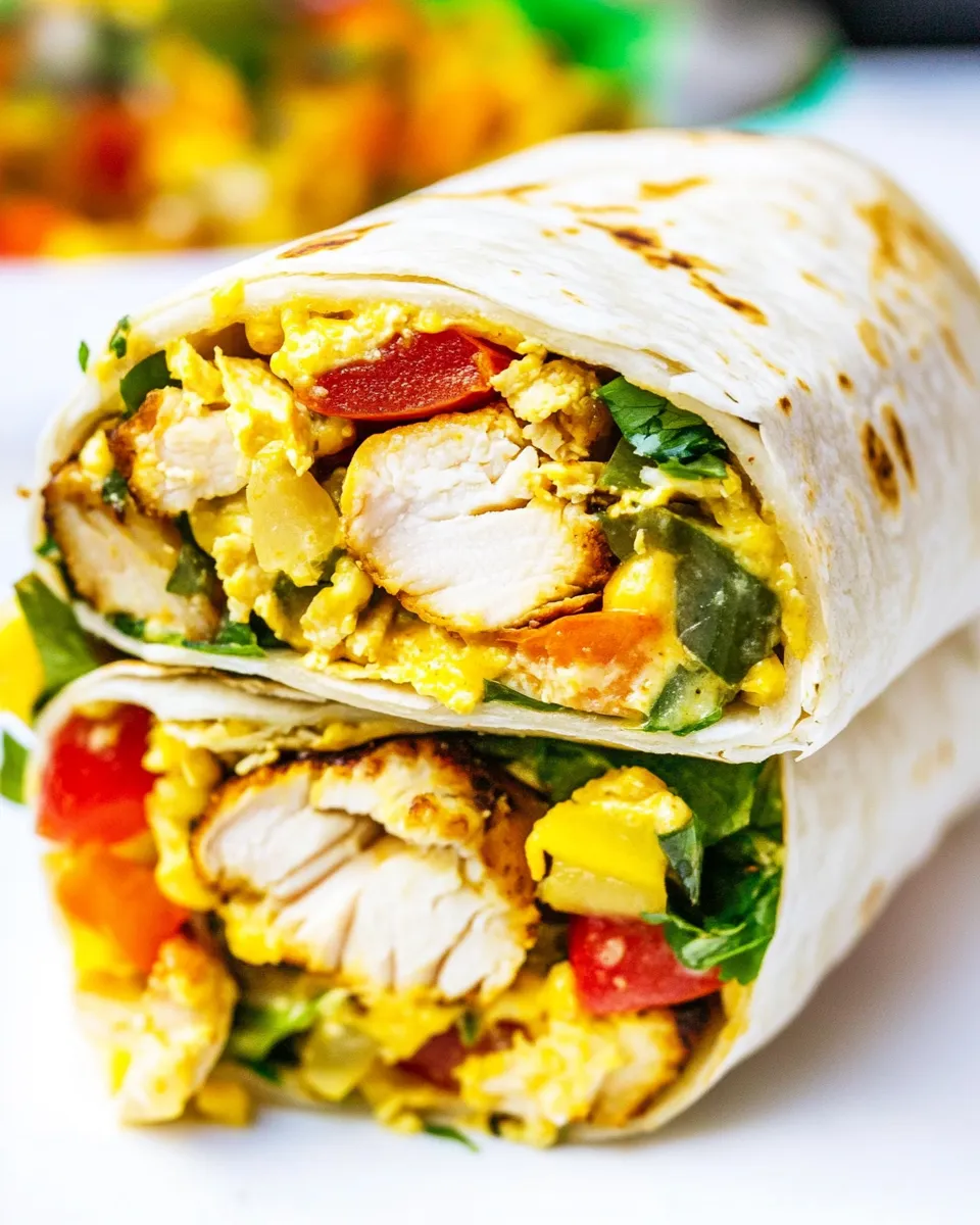 Easy California Chicken Breakfast Burrito image