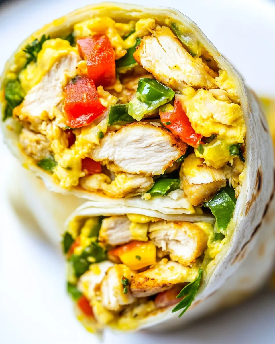 Quick California Chicken Breakfast Burrito shot