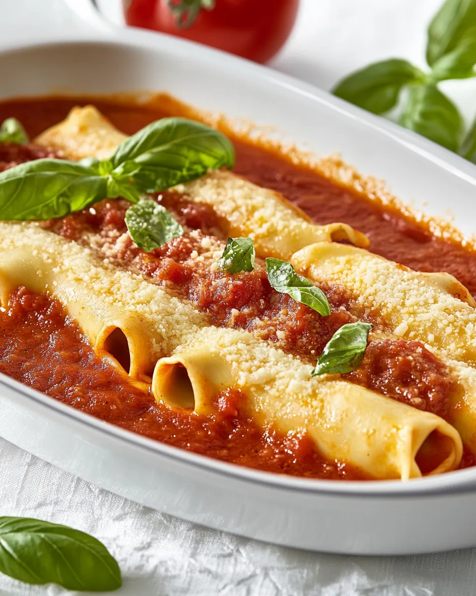 Easy Cannelloni with Basil Tomato Sauce recipe photo