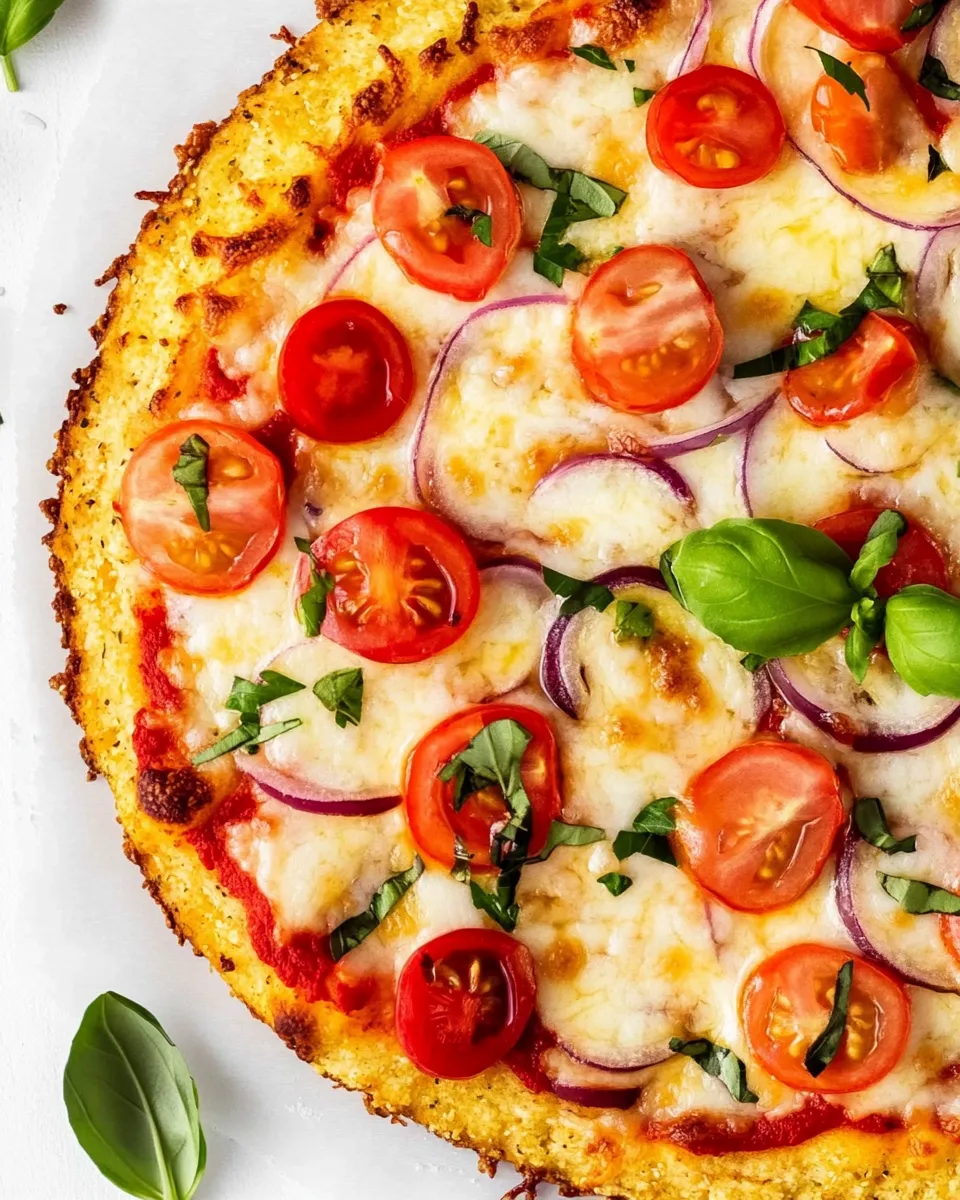 Delicious Cauliflower Crust Pizza shot