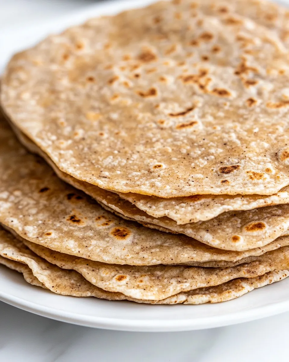 Delicious Chapati (Indian Flat Bread) shot