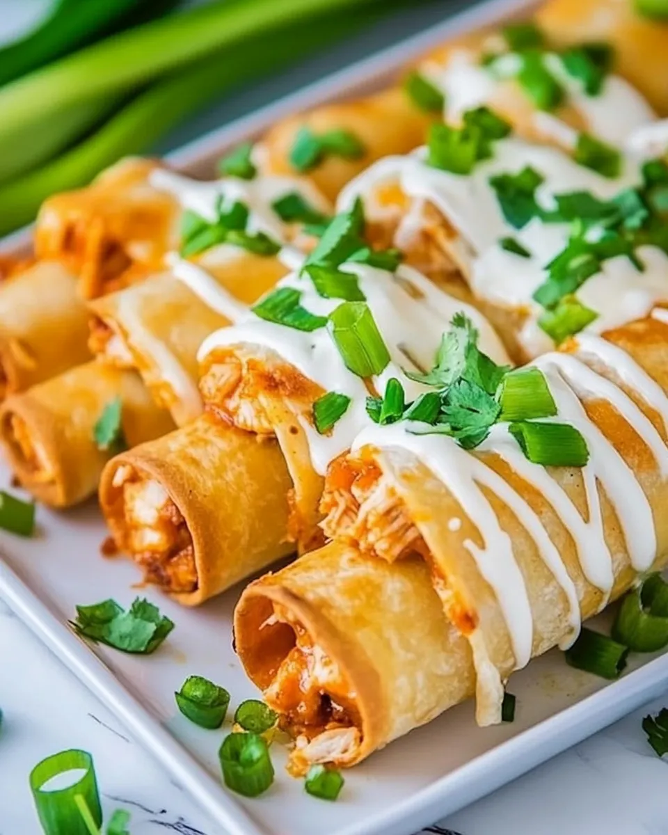 Homemade Cheesy Buffalo Chicken Taquitos photo