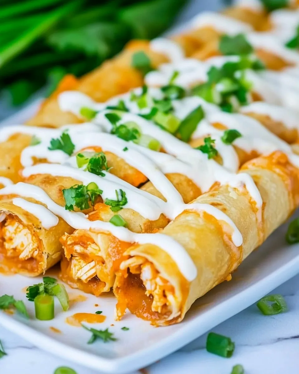 Classic Cheesy Buffalo Chicken Taquitos image