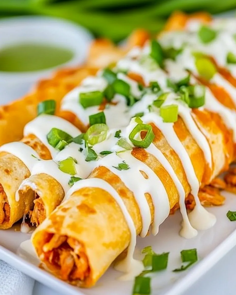 Delicious Cheesy Buffalo Chicken Taquitos shot