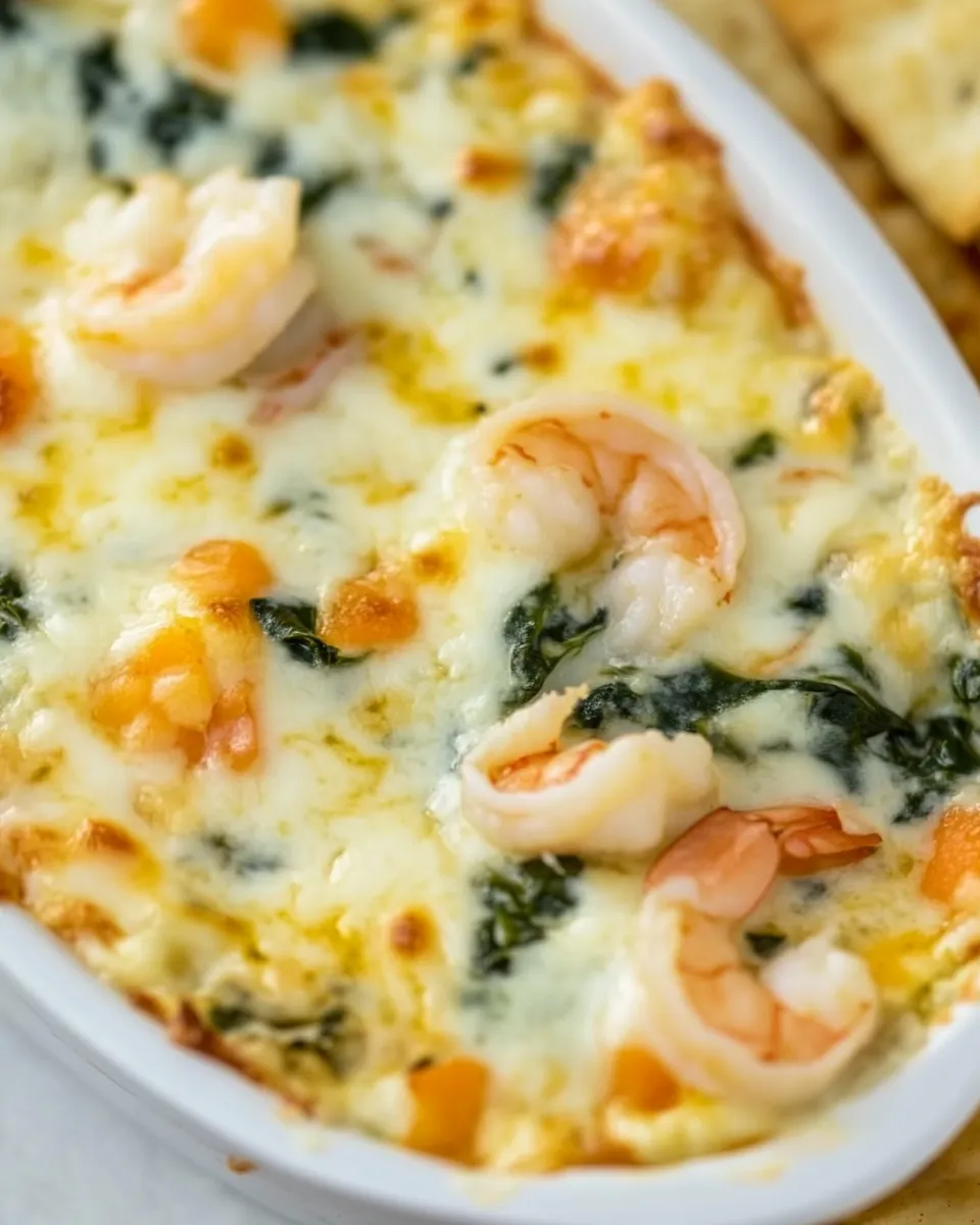 Classic Cheesy Shrimp and Spinach Dip image