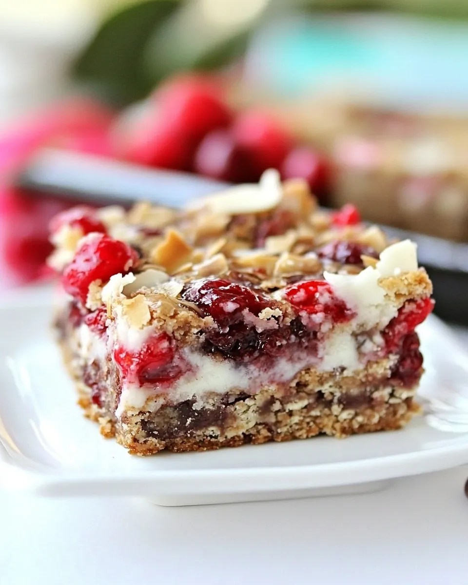 Perfect Cherry Coconut Magic Bars shot