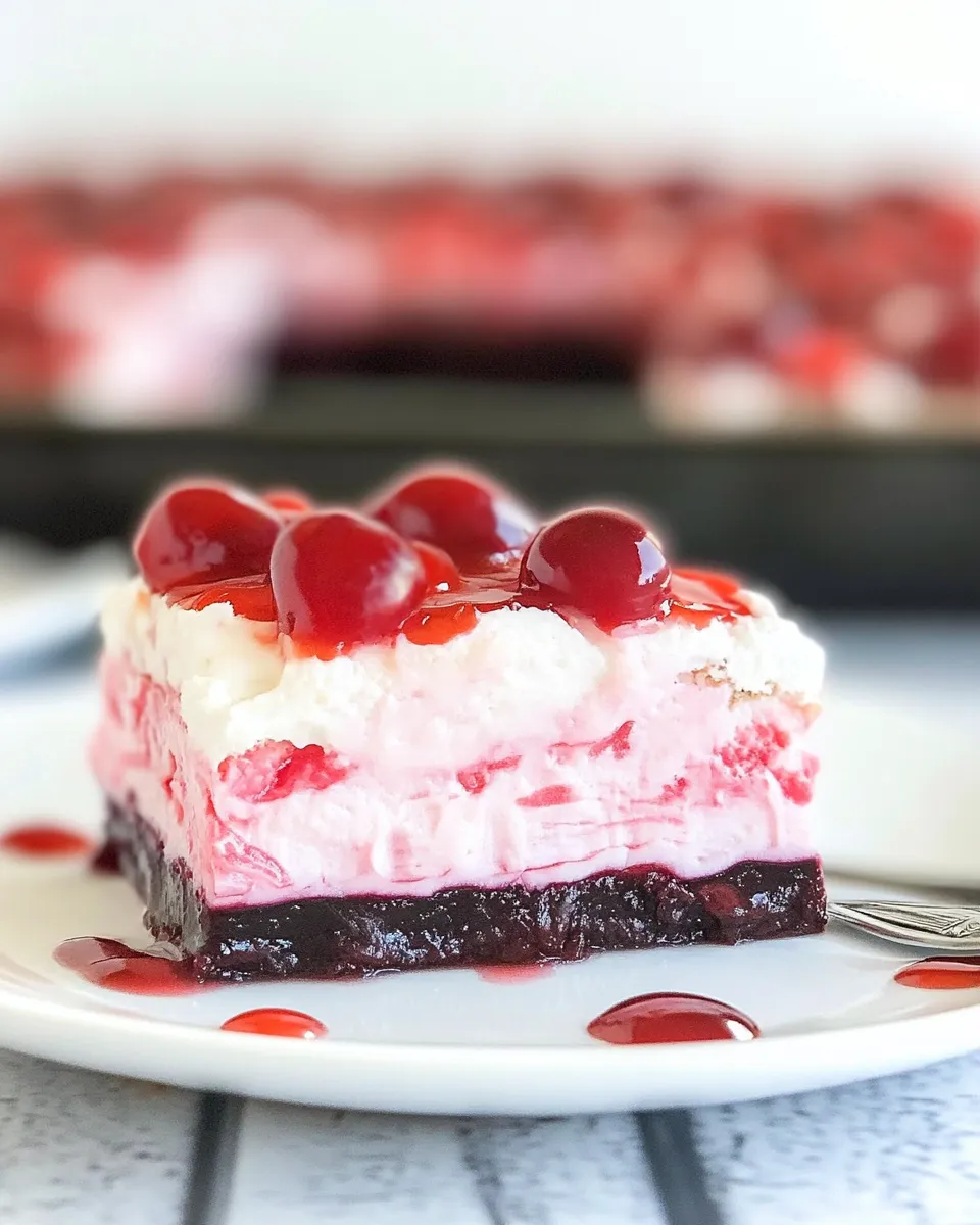 Delicious Cherry Ripe Slice shot