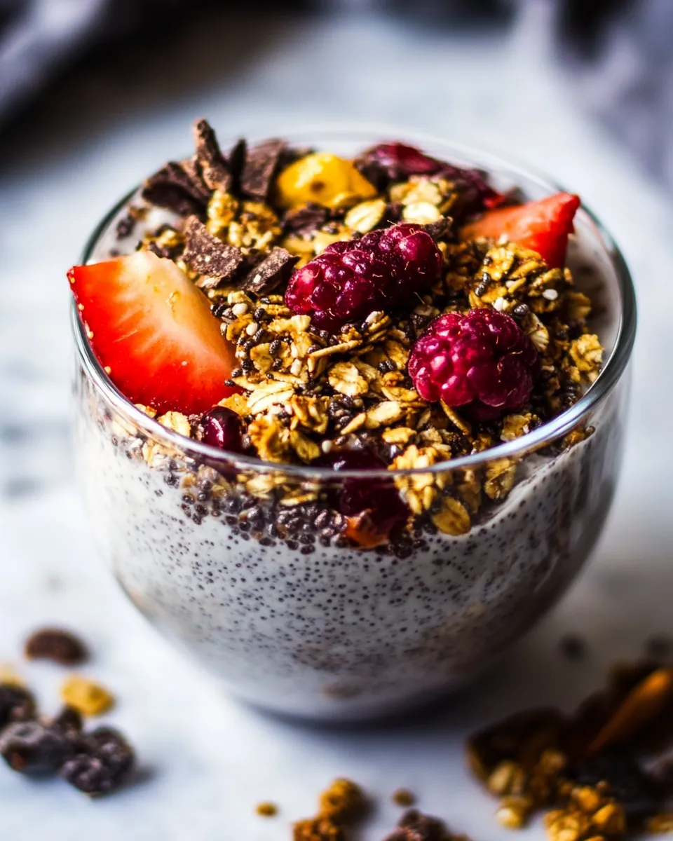 Fresh Chia Pudding with Grain Free Granola. recipe photo