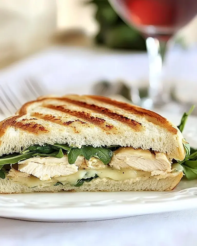 Homemade Chicken Arugula Provolone Panini with Chipotle photo