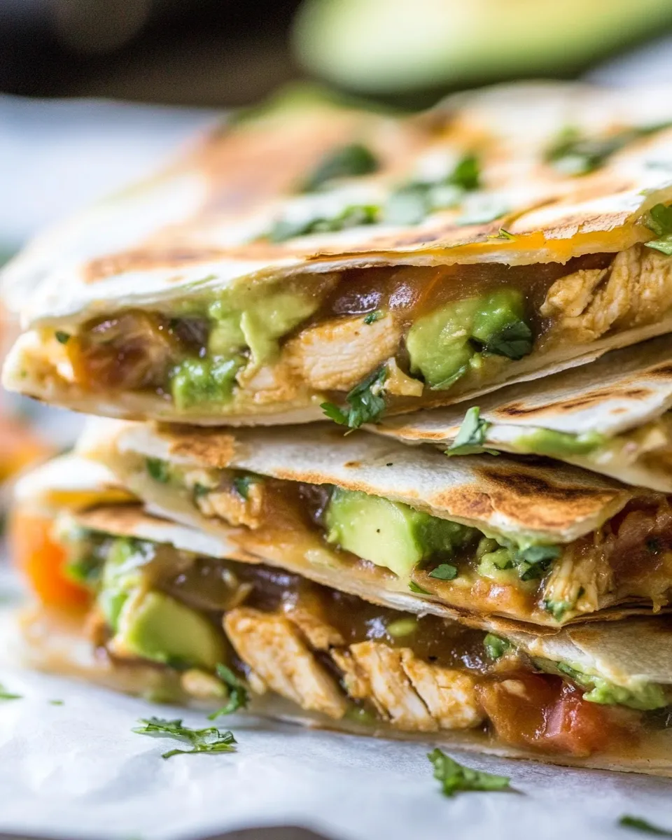 Homemade Chicken Avocado Quesadillas photo