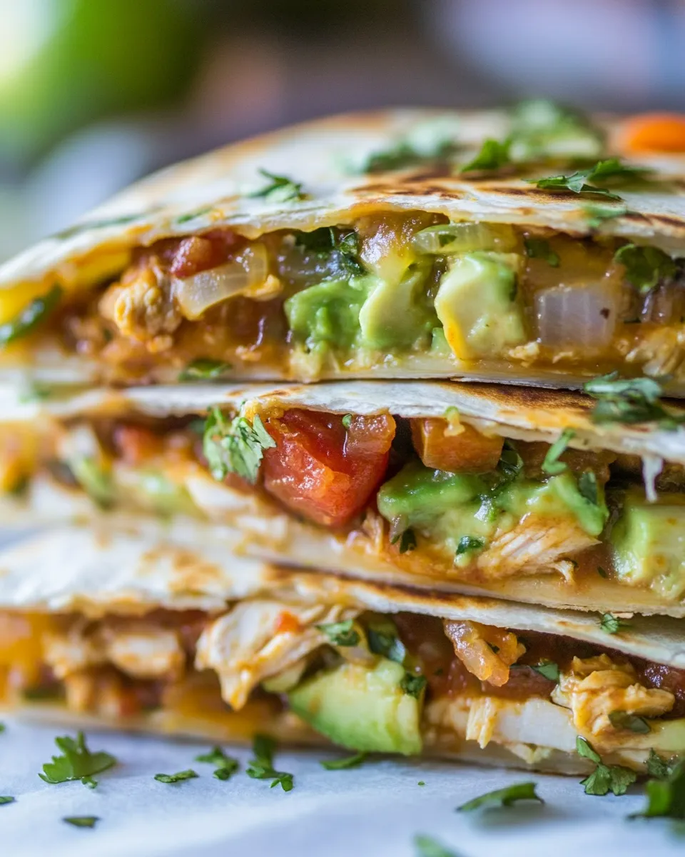 Classic Chicken Avocado Quesadillas image
