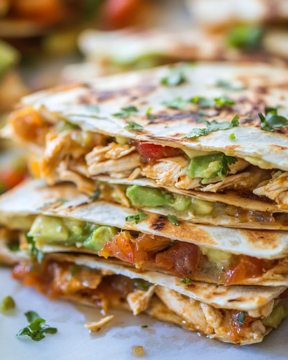 Easy Chicken Avocado Quesadillas recipe photo