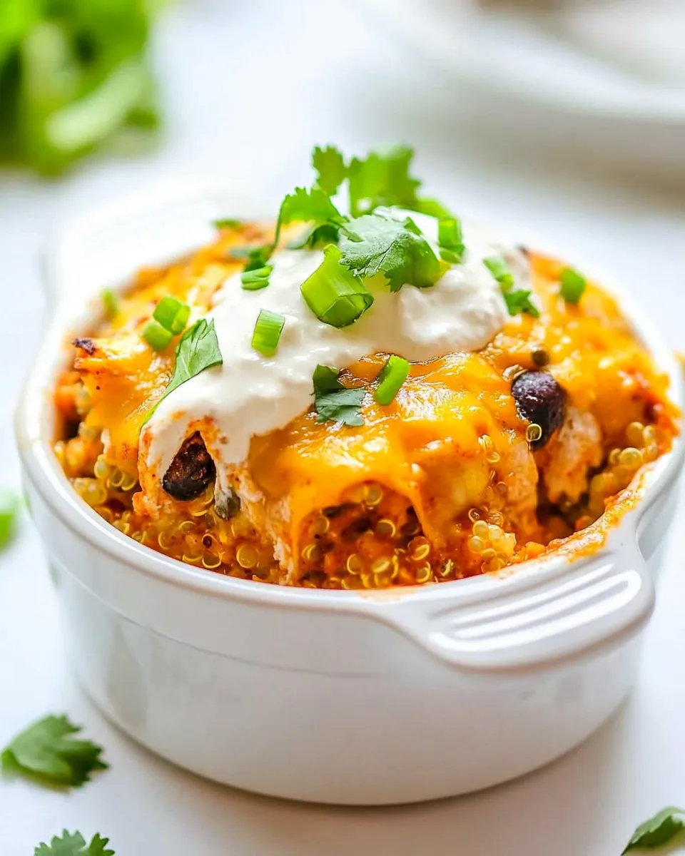 Easy Chicken Quinoa Enchilada Casserole photo