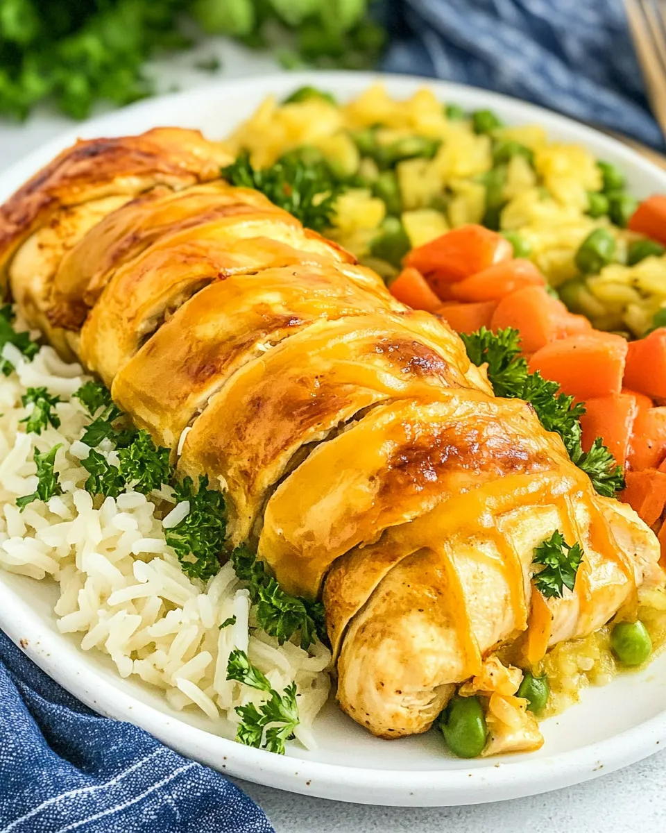Easy Chicken Roll-Ups and Rice recipe photo