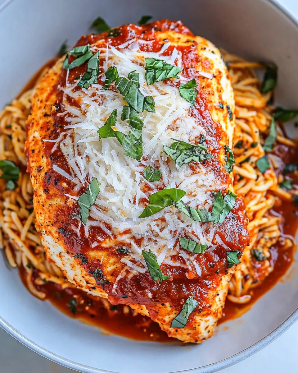 Delicious Chicken Romano shot