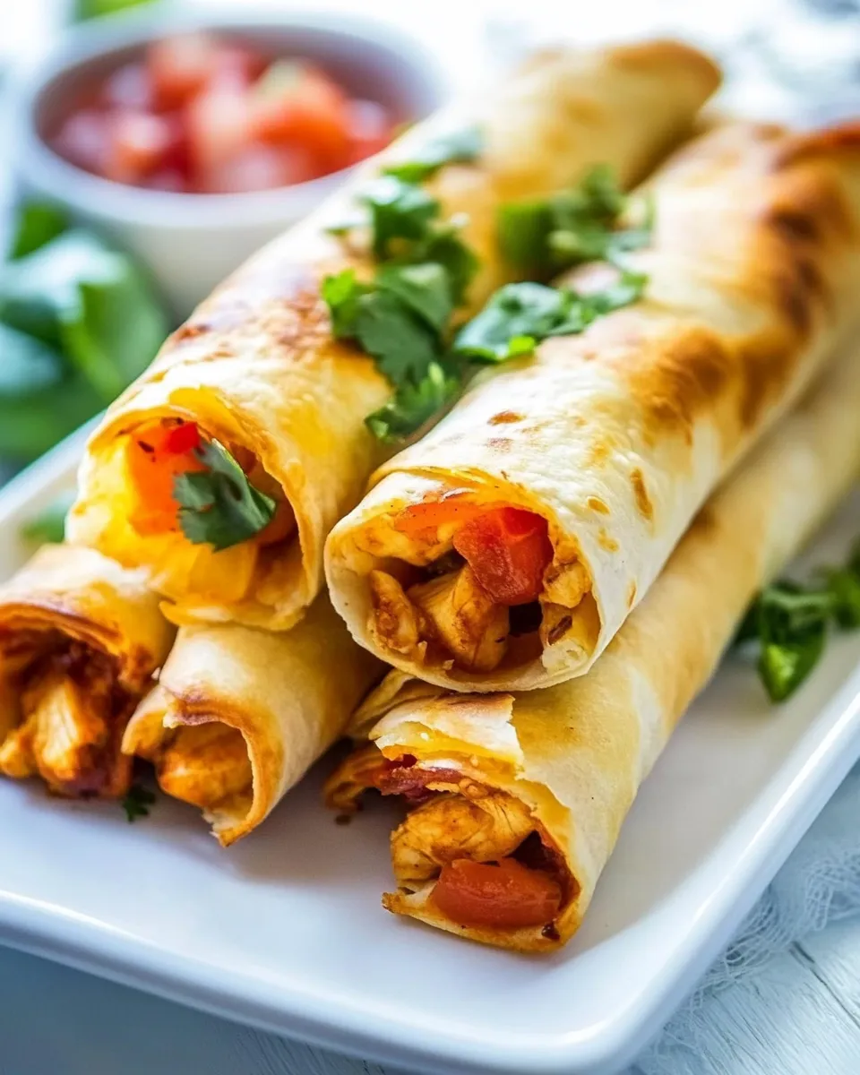 Homemade Chicken Taco Taquitos recipe photo