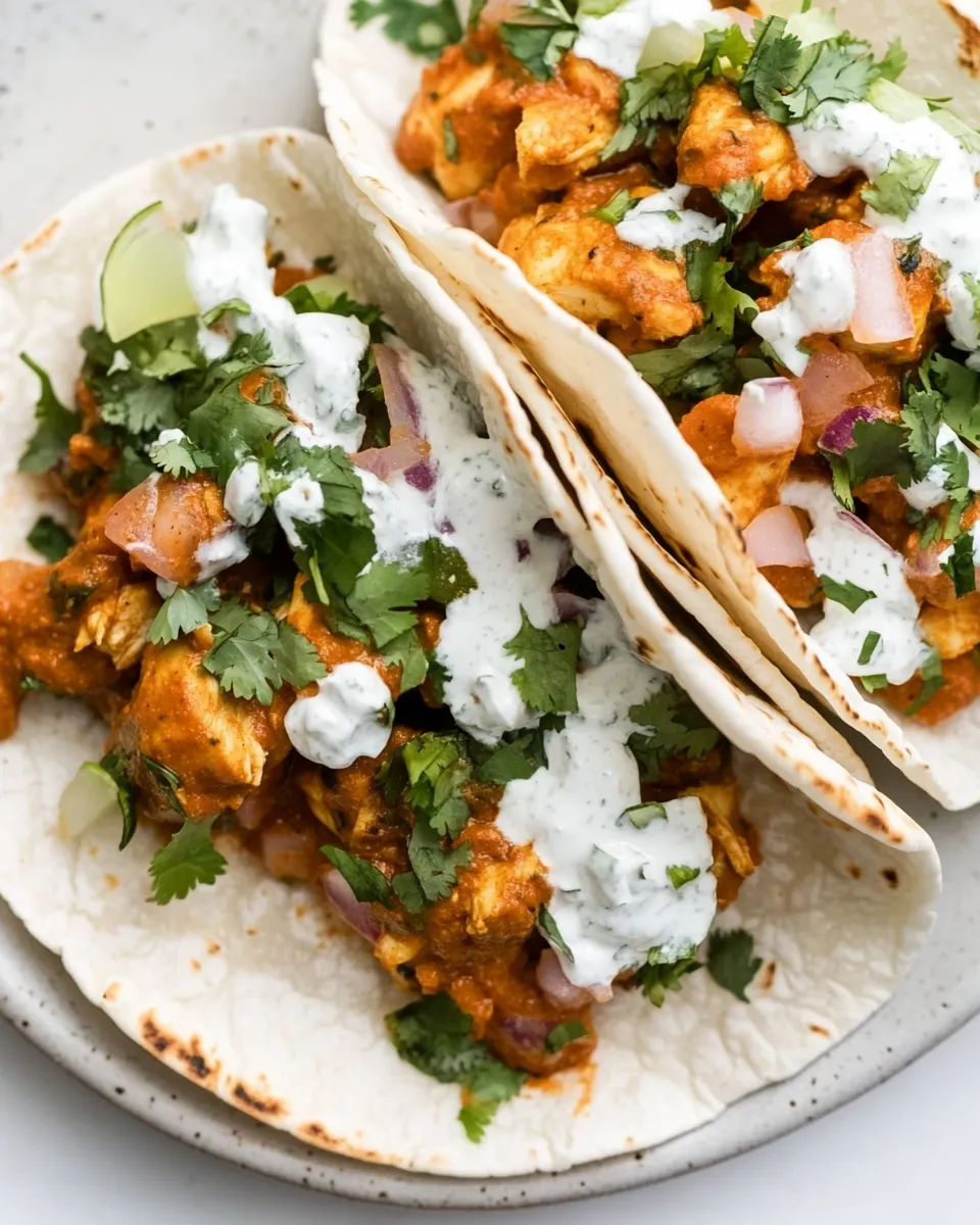 Easy Chicken Tikka Masala Tacos shot