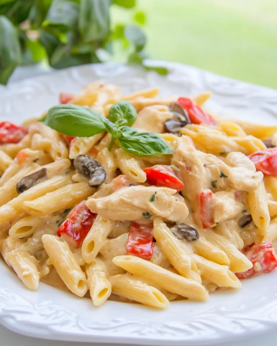 Easy Chicken and Vegetable Penne Alfredo image