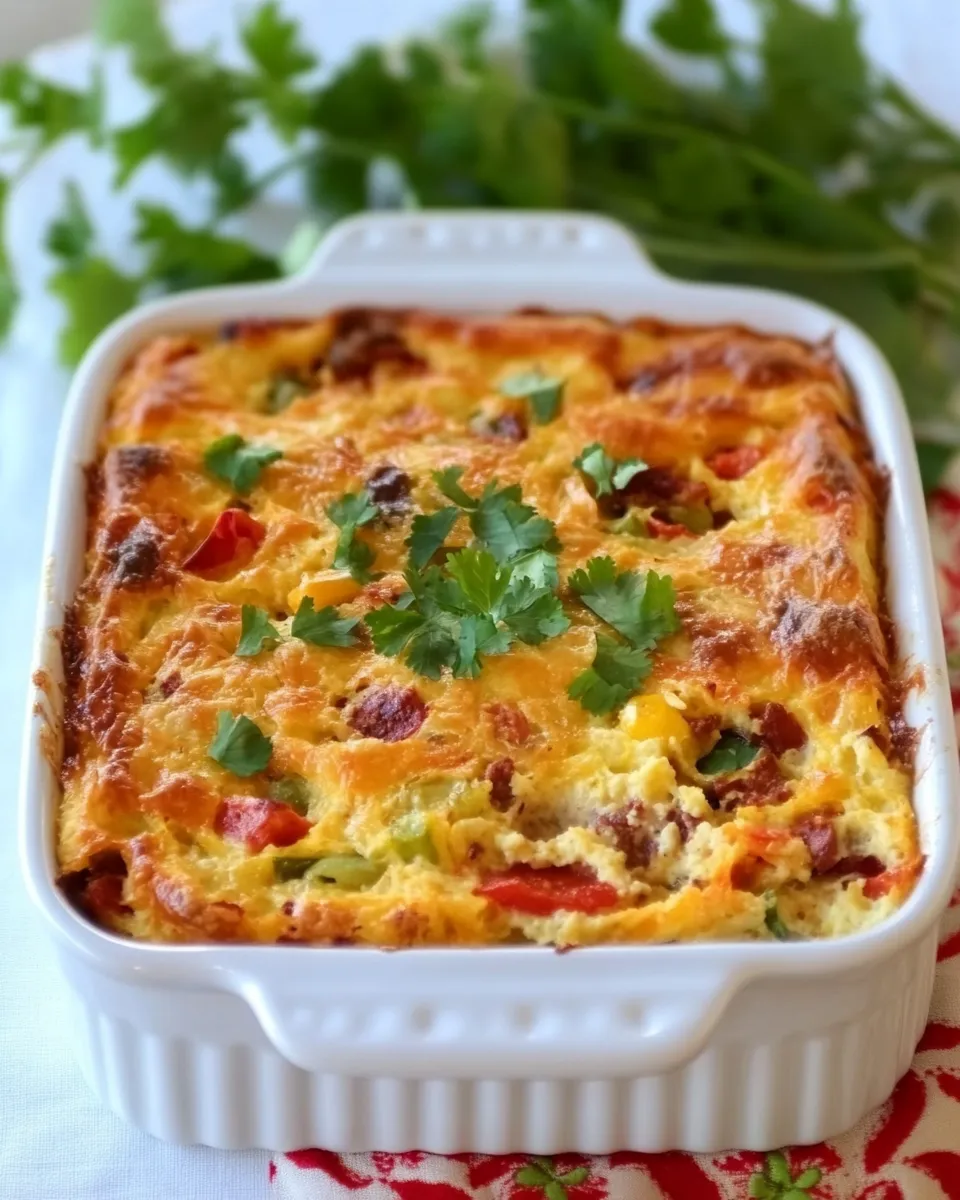 Easy Chiles Rellenos Breakfast Strata with Optional Chorizo recipe photo