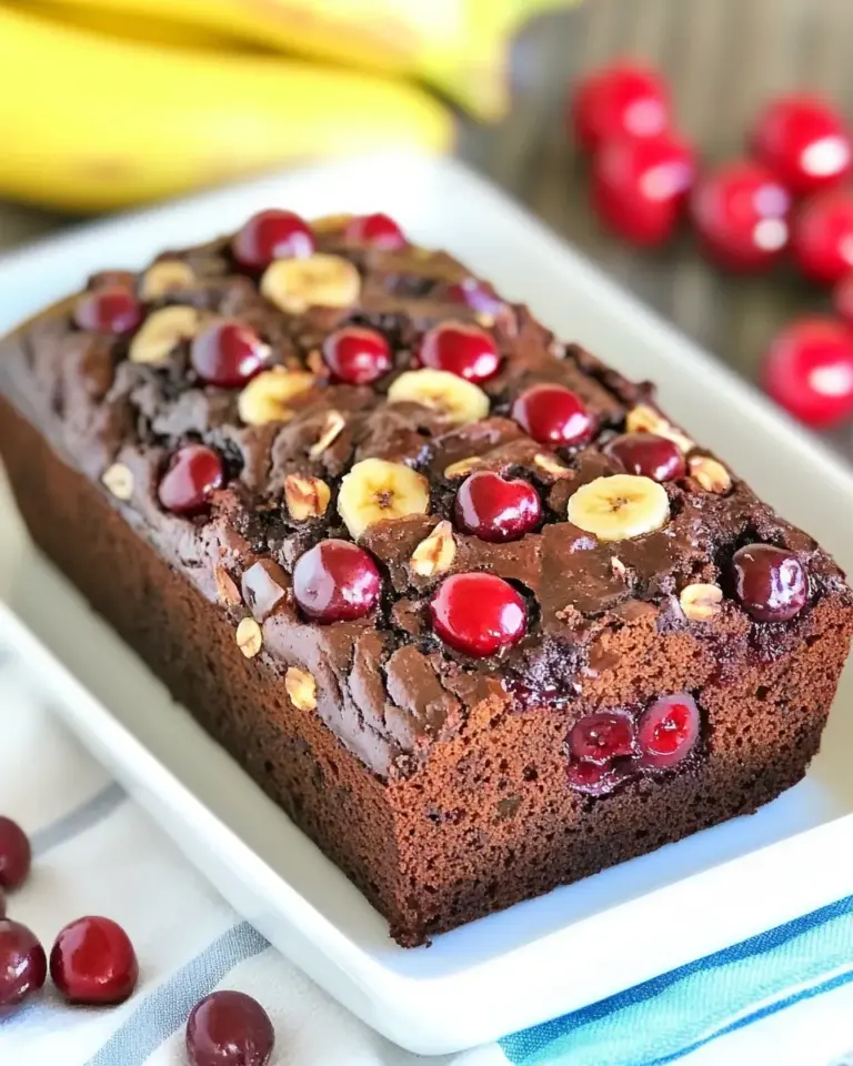 Homemade Chocolate Cherry Banana Bread photo